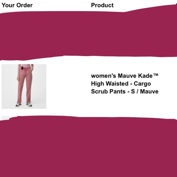 figs mauve kade scrub pant hot pink string - Picture 5 of 5